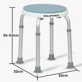 Mobility & Accessibility: Equipmed Shower Chair Bath Stool, with 360-degree Swivel Rotating Seat for Elderly, White/Blue