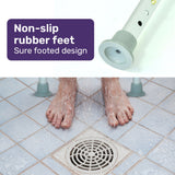 Mobility & Accessibility: Equipmed Shower Chair Bath Stool, with 360-degree Swivel Rotating Seat for Elderly, White/Blue