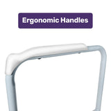 Mobility & Accessibility: Equipmed Over Toilet Support Frame Safety Grab Aid Rail, 125kg Capacity, Adjustable Height and Width
