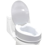 Mobility & Accessibility: EQUIPMED Raised Over Toilet Seat, 10cm Riser, 125kg Capacity, Raiser with Lid, White