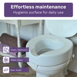 Mobility & Accessibility: EQUIPMED Raised Over Toilet Seat, 10cm Riser, 125kg Capacity, Raiser with Lid, White