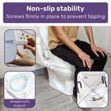 Mobility & Accessibility: EQUIPMED Raised Over Toilet Seat, 10cm Riser, 125kg Capacity, Raiser with Lid, White