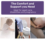 Mobility & Accessibility: EQUIPMED Raised Over Toilet Seat, 10cm Riser, 125kg Capacity, Raiser with Lid, White