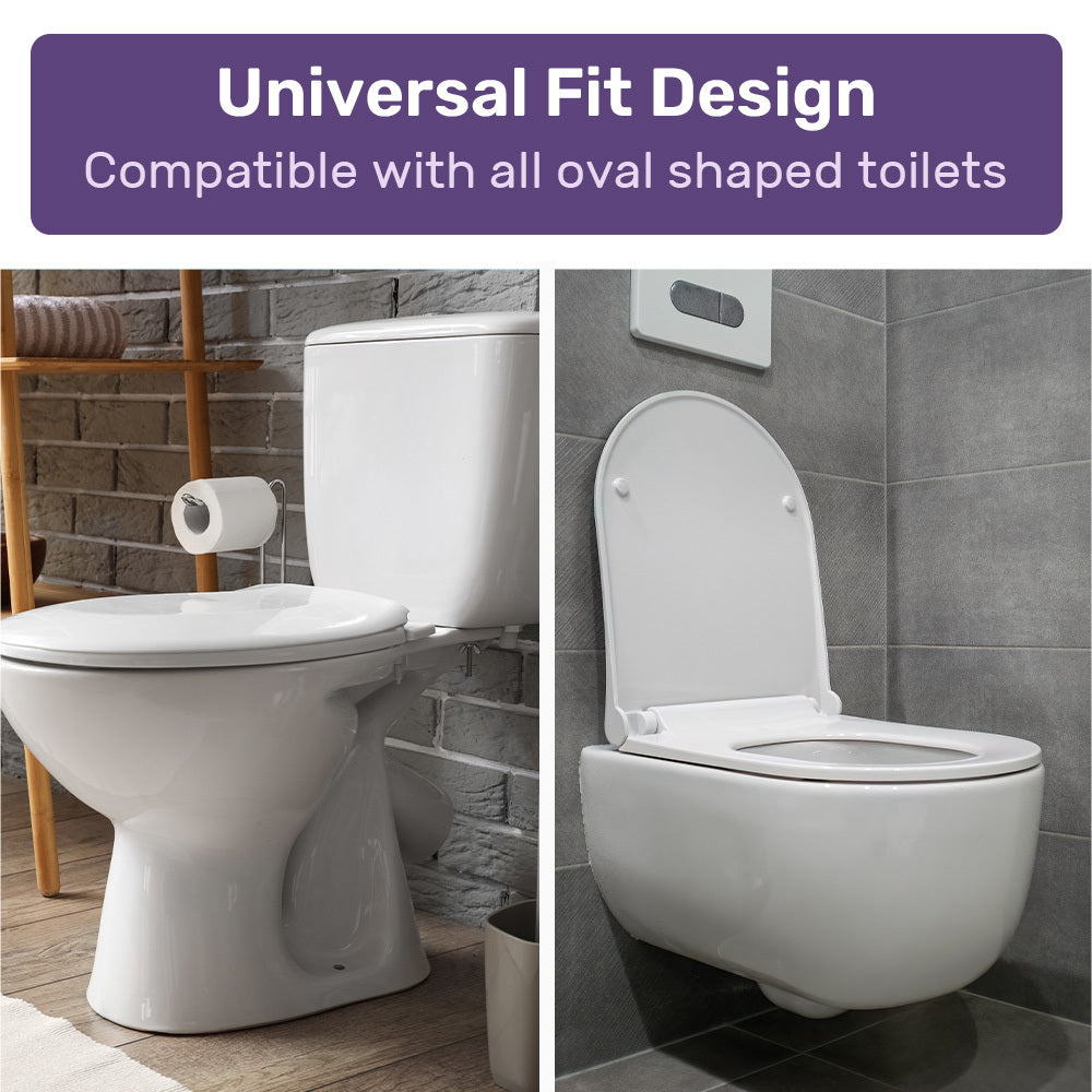 Mobility & Accessibility: EQUIPMED Raised Over Toilet Seat, 10cm Riser, 125kg Capacity, Raiser with Lid, White