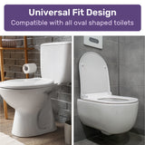 Mobility & Accessibility: EQUIPMED Raised Over Toilet Seat, 10cm Riser, 125kg Capacity, Raiser with Lid, White