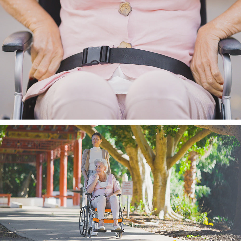 Mobility & Accessibility: EQUIPMED Folding Aluminium Wheelchair, 20" Wheels, Park Brakes, 100kg Capacity, Orange