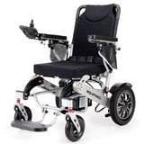 Mobility & Accessibility: EQUIPMED Power Electric Wheelchair, Airline Approved Wheel Chair, Lightweight, Folding, Long Range, Lithium Batteries, Black & Silver