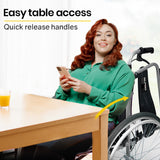 Mobility & Accessibility: EQUIPMED Extra-Wide Folding Wheelchair, Aluminium Frame, 150kg Capacity, 24 Inch Wheels, Park Brakes, Black