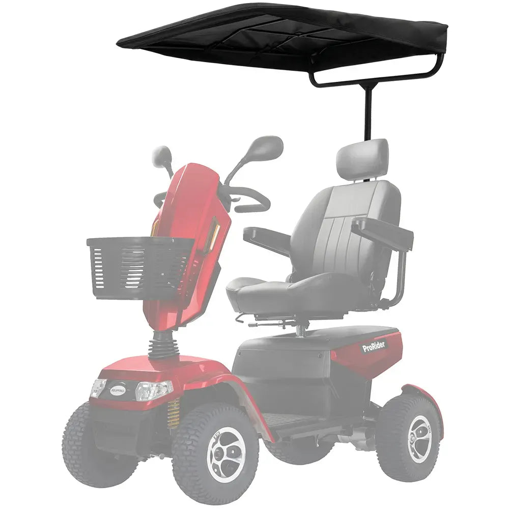 EQUIPMED Sun Shade Canopy for the ProRider Mobility Scooter, with 3 Adjustable Height Levels, Black