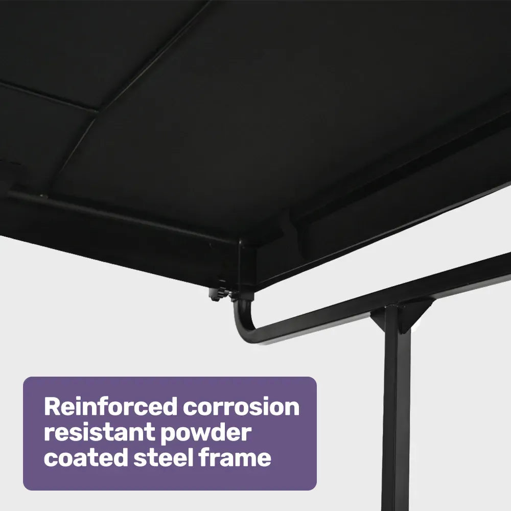 EQUIPMED Sun Shade Canopy for the ProRider Mobility Scooter, with 3 Adjustable Height Levels, Black