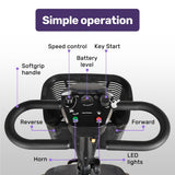 Mobility & Accessibility: EQUIPMED FreeLite+ Mid-Sized Foldable Electric Mobility Scooter, Lithium Battery, Long Range and Easy Charging, Grey
