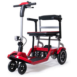 Mobility & Accessibility: EQUIPMED Ultra-Lightweight Folding Electric Mobility Scooter, 19kg with Battery Removed, 120kg Capacity, Long Range, Brushless Motor, Portable, Red