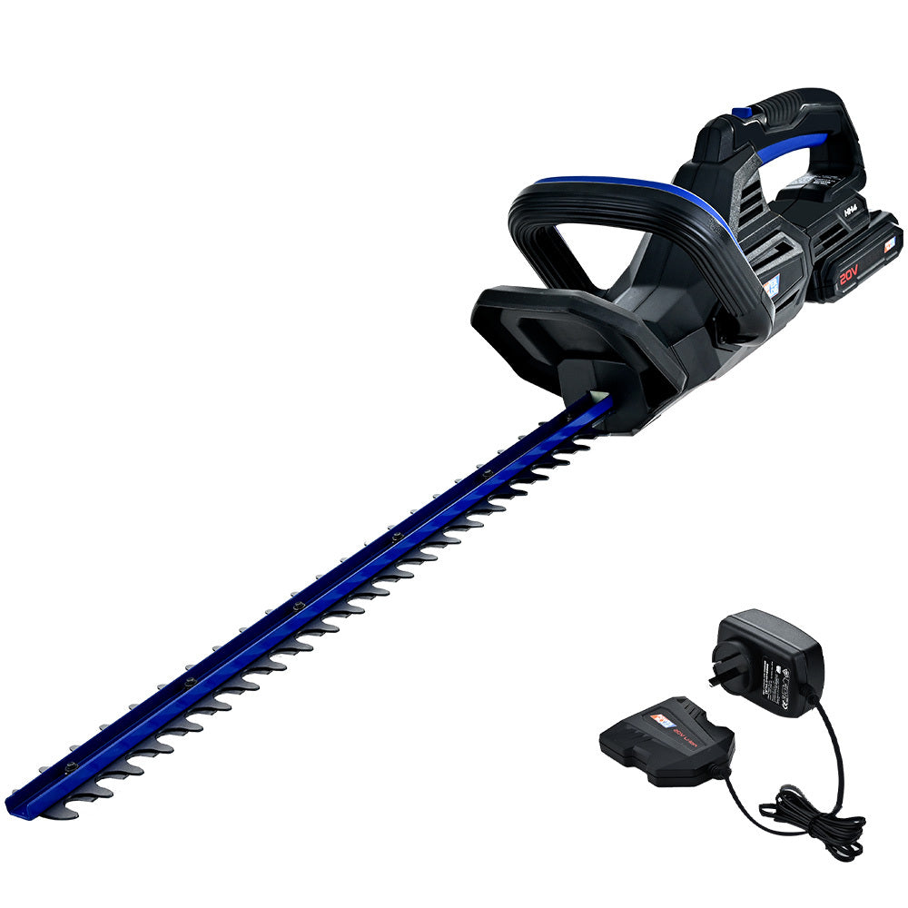 Gardening Tools: POWERBLADE HH4 20V Cordless Electric Hedge Trimmer Kit, with Lithium Battery and Fast Charger