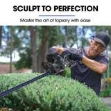Gardening Tools: POWERBLADE HH4 20V Cordless Electric Hedge Trimmer Kit, with Lithium Battery and Fast Charger