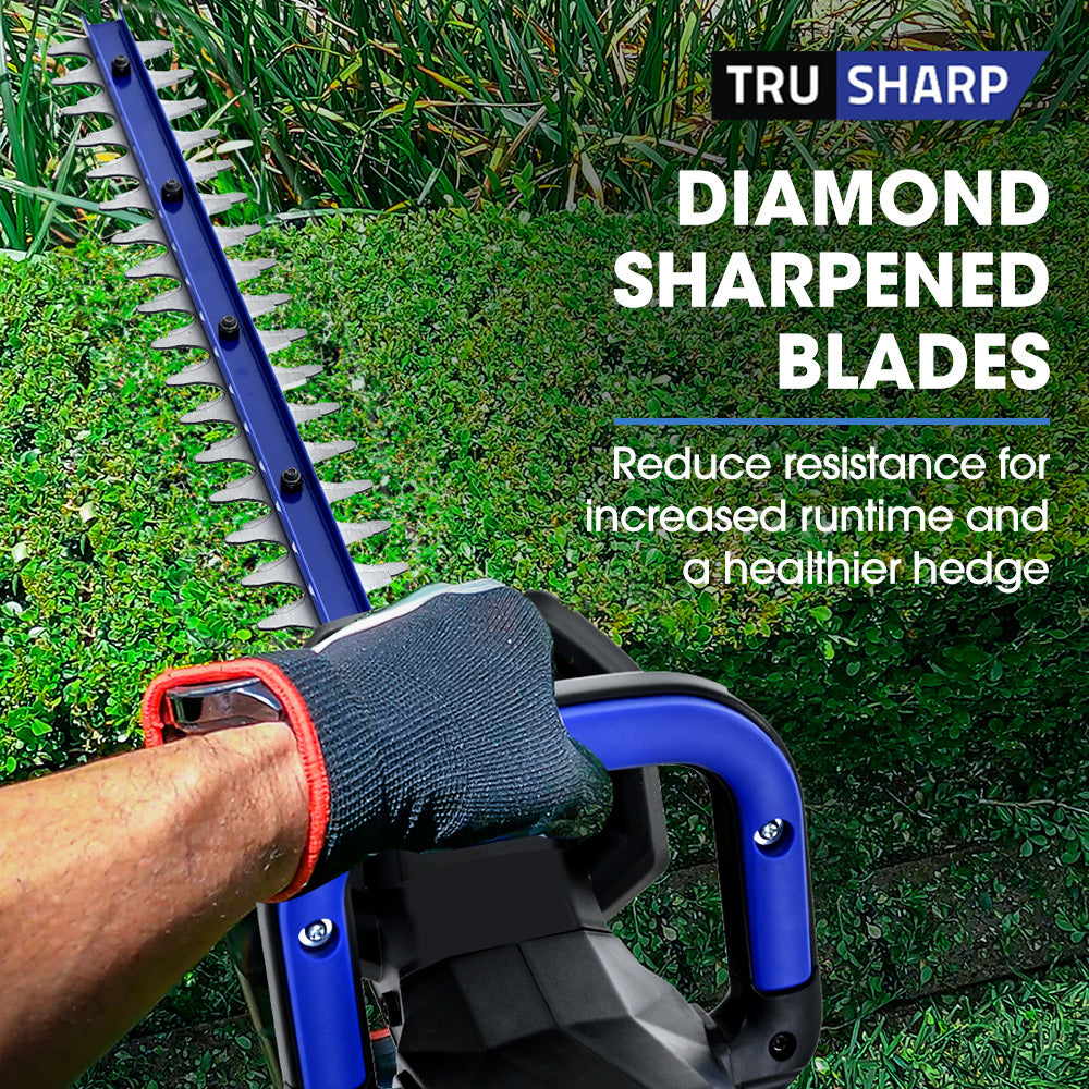 Gardening Tools: POWERBLADE HH4 20V Cordless Electric Hedge Trimmer Kit, with Lithium Battery and Fast Charger