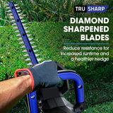 Gardening Tools: POWERBLADE HH4 20V Cordless Electric Hedge Trimmer Kit, with Lithium Battery and Fast Charger