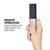 Electric Heaters: THERMOMATE 1500W Hanging Outdoor Electric Patio Heater, Radiant Carbon Fiber Element, with Remote Control