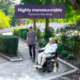 Mobility & Accessibility: EQUIPMED Front Wheel Drive Power Electric Wheelchair, Up to 35km Range, Ultra-Comfortable, Safe Stable Non-Slip Anti-Roll Back Power Assist Chair