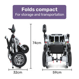 Mobility & Accessibility: EQUIPMED Ultra-Light Power Wheelchair, Tight Turning, Airline Approved, Folding, ARTG Certified, Aluminium Frame, Lithium Battery, Grey