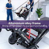 EQUIPMED Electric Stair Climbing Wheelchair, 169kg Load Capacity, 46 Steps/min, Aluminium Alloy, Foldable