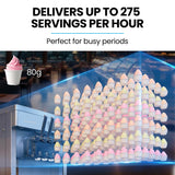 Speciality Appliances: POLYCOOL Benchtop Soft Serve Ice Cream Machine, 3 Flavours, 2+Twist, Frozen Yoghurt, Acai Maker, Twin Cylinder, Counter Top Design, 15A Plug