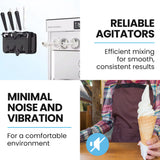 Speciality Appliances: POLYCOOL Benchtop Soft Serve Ice Cream Machine, 3 Flavours, 2+Twist, Frozen Yoghurt, Acai Maker, Twin Cylinder, Counter Top Design, 15A Plug