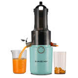 Speciality Appliances: EUROCHEF Cold Press Slow Juicer Machine, Large Chute, 200W, Seafoam Green