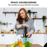 Speciality Appliances: EUROCHEF Cold Press Slow Juicer Machine, Large Chute, 200W, Seafoam Green