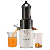 Speciality Appliances: EUROCHEF Cold Press Slow Juicer Machine, Large Chute, 200W, White