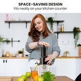 Speciality Appliances: EUROCHEF Cold Press Slow Juicer Machine, Large Chute, 200W, White