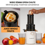 Speciality Appliances: EUROCHEF Cold Press Slow Juicer Machine, Large Chute, 200W, White