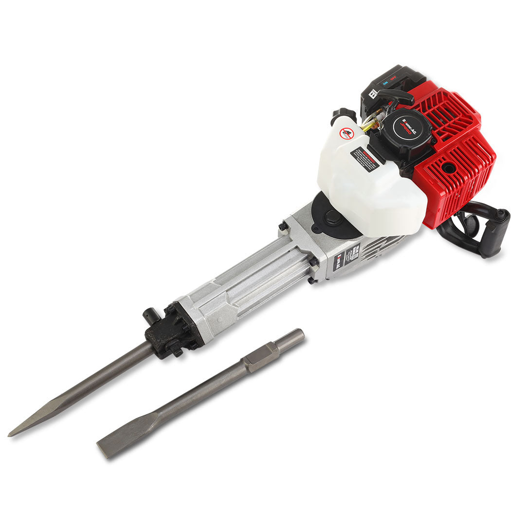 Jackhammers: BAUMR-AG 2 Stroke 52cc Petrol Jackhammer, with 2 Chisels, Carry Bag