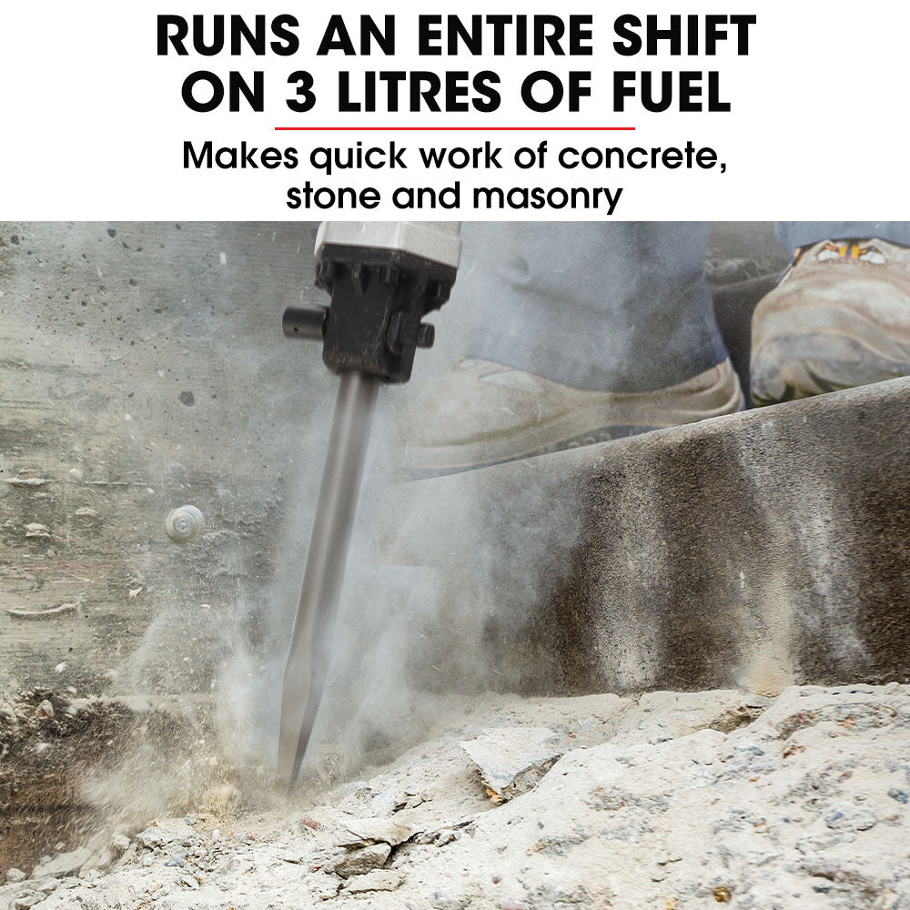 Jackhammers: BAUMR-AG 2 Stroke 52cc Petrol Jackhammer, with 2 Chisels, Carry Bag
