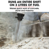 Jackhammers: BAUMR-AG 2 Stroke 52cc Petrol Jackhammer, with 2 Chisels, Carry Bag