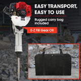 Jackhammers: BAUMR-AG 2 Stroke 52cc Petrol Jackhammer, with 2 Chisels, Carry Bag