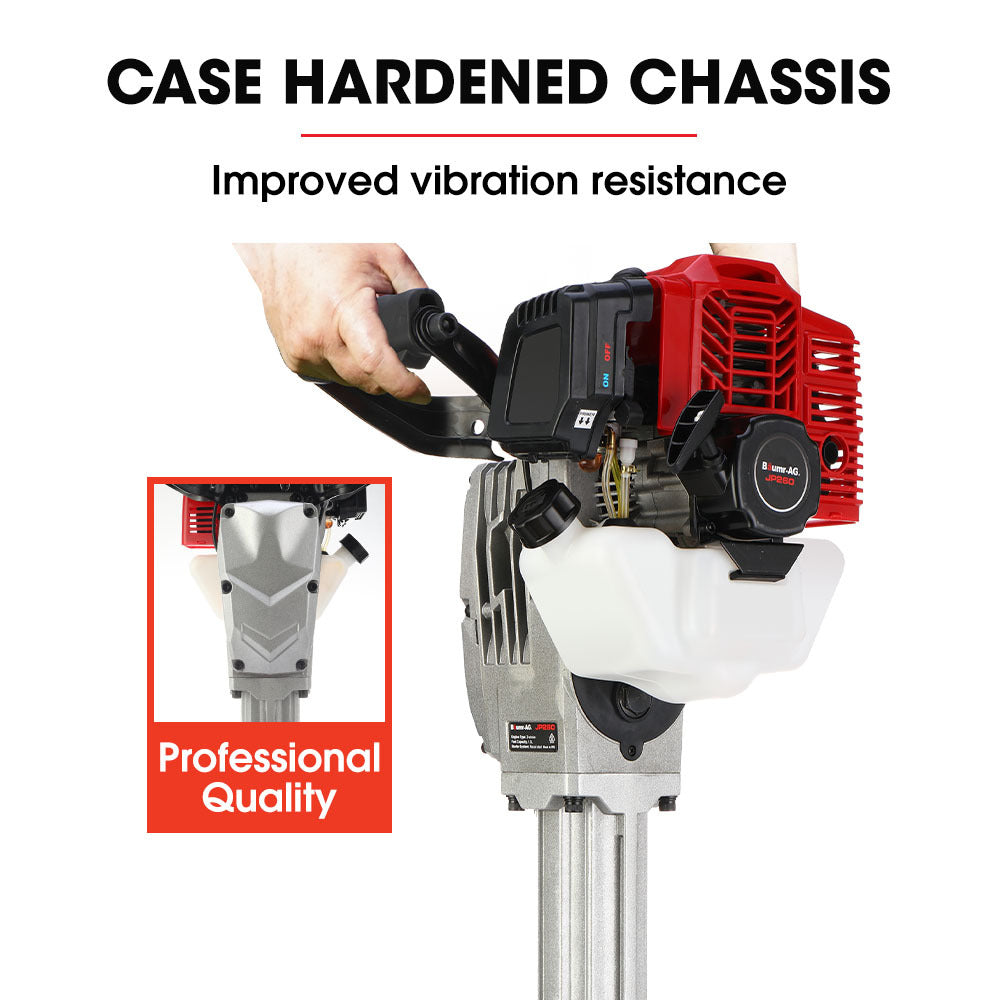Jackhammers: BAUMR-AG 2 Stroke 52cc Petrol Jackhammer, with 2 Chisels, Carry Bag