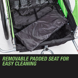 Bicycle Stands & Storage: Tag-along Kids Bike Trailer Bicycle Pram Stroller Children Jogger Green