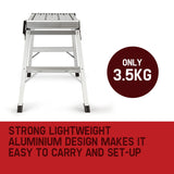 Ladders & Scaffolding: Bullet 50cm Tall Folding Work Platform Aluminium Painting Dry Wall Car Washing