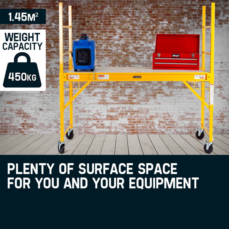 Ladders & Scaffolding: Baumr-AG 450kg Mobile Scaffold High Work Platform Scaffolding Portable