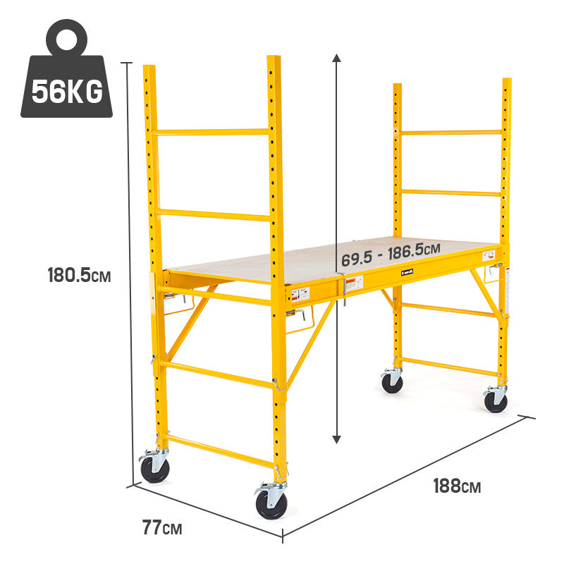 Ladders & Scaffolding: Baumr-AG 450kg Mobile Scaffold High Work Platform Scaffolding Portable