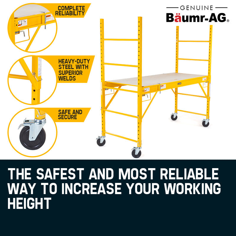 Ladders & Scaffolding: Baumr-AG 450kg Mobile Scaffold High Work Platform Scaffolding Portable