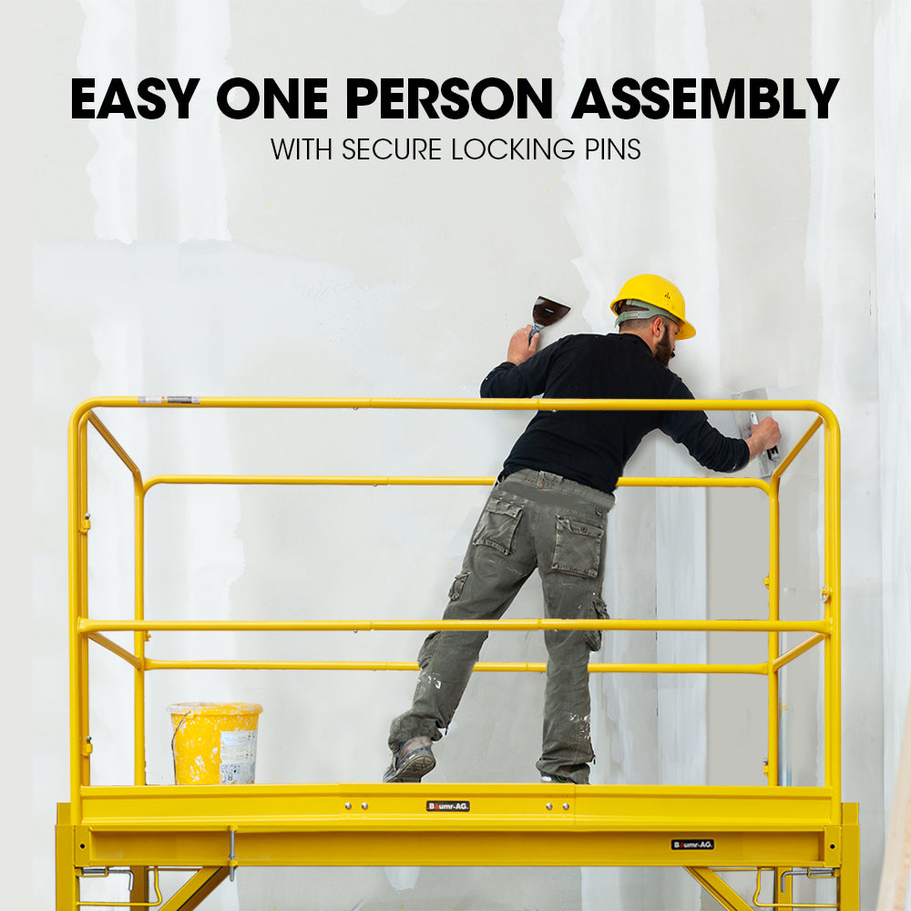 Ladders & Scaffolding: Baumr-AG Safety Guard Rail for Adjustable Mobile Scaffold