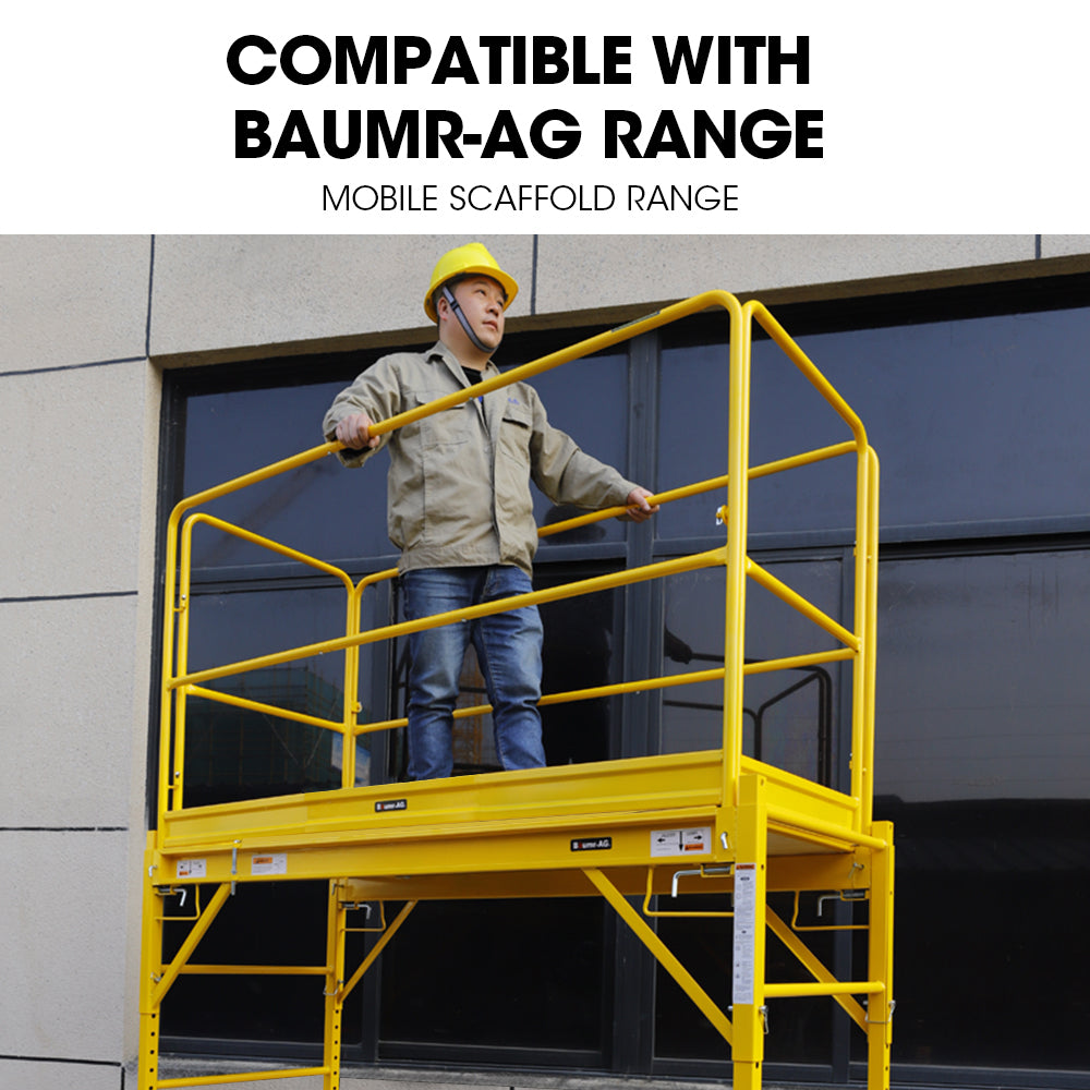 Ladders & Scaffolding: Baumr-AG Safety Guard Rail for Adjustable Mobile Scaffold
