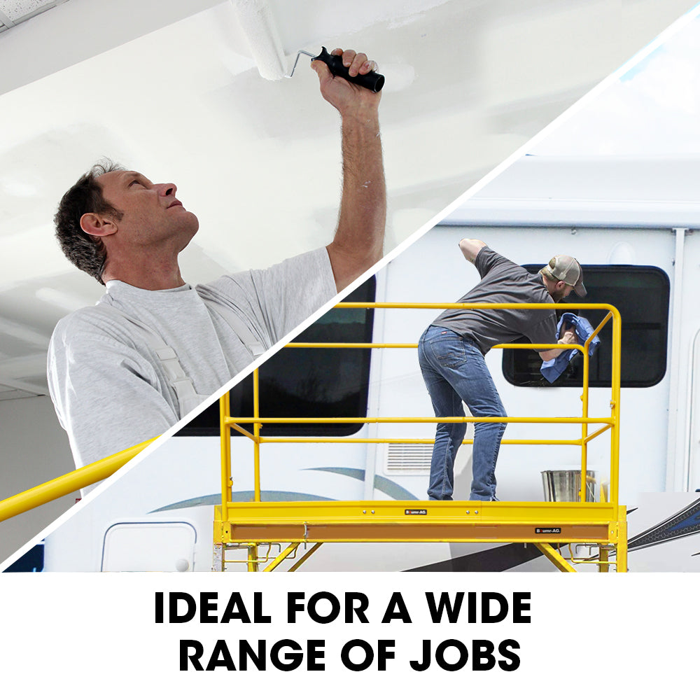 Ladders & Scaffolding: Baumr-AG Safety Guard Rail for Adjustable Mobile Scaffold