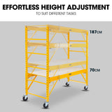Ladders & Scaffolding: Baumr-AG Adjustable Mobile Scaffolding, 450kg Capacity, with Trapdoor Hatch