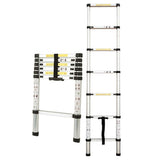 Ladders & Scaffolding: Bullet 2m Telescopic Aluminium Ladder Alloy Extension Extendable Steps