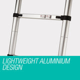 Ladders & Scaffolding: Bullet 2m Telescopic Aluminium Ladder Alloy Extension Extendable Steps