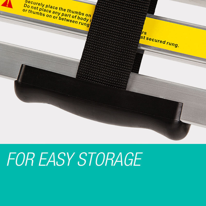 Ladders & Scaffolding: Bullet 2m Telescopic Aluminium Ladder Alloy Extension Extendable Steps