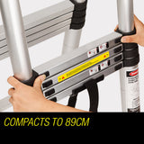 Ladders & Scaffolding: Bullet 3.8m Multipurpose Telescopic Folding Ladder Aluminium Alloy Extension