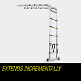 Ladders & Scaffolding: Bullet 3.8m Multipurpose Telescopic Folding Ladder Aluminium Alloy Extension